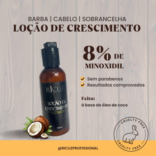 Loção De Crescimento 120g Ricuz Profissional