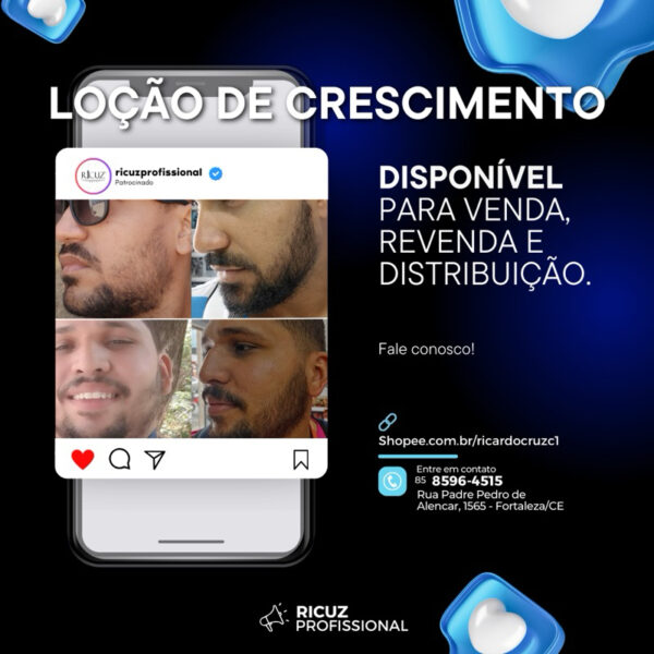 Loção De Crescimento 120g Ricuz Profissional - Image 4